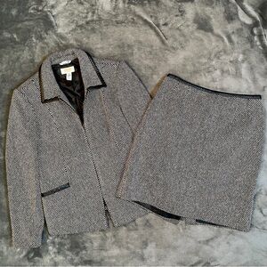 TALBOTS Vintage Wool-Blend Skirt Suit